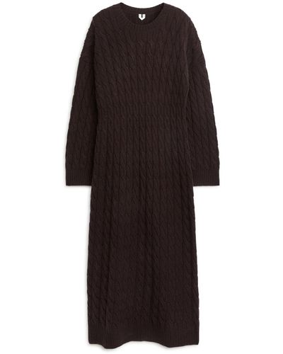 ARKET Cable-knit Wool Dress - Black