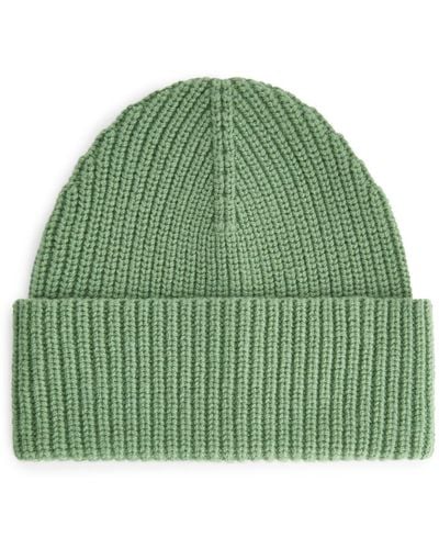 ARKET Wool Nylon Beanie - Green