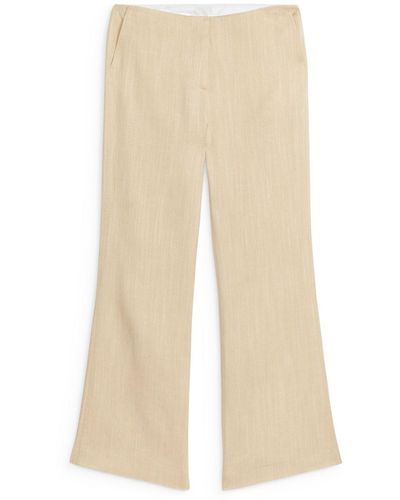 ARKET Flared Trousers - Natural