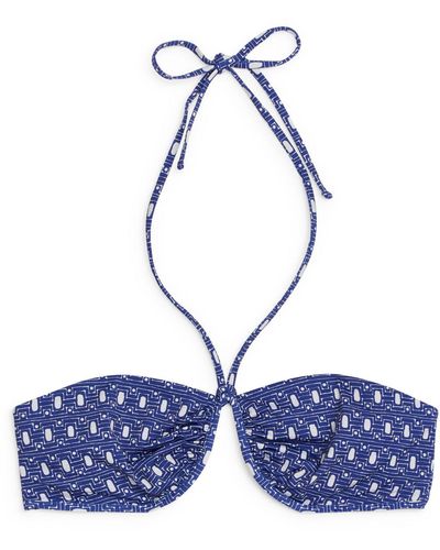 ARKET Bandeau Bikini Top - Blue