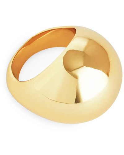 ARKET Gold-plated Chunky Sphere Ring - Metallic