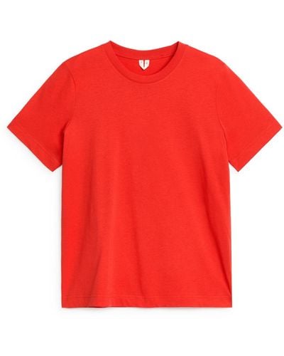 ARKET Crew-neck T-shirt - Red