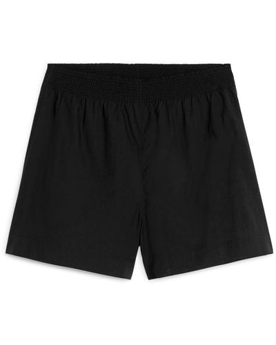 ARKET Shorts Aus Lyocell Und Baumwolle - Schwarz