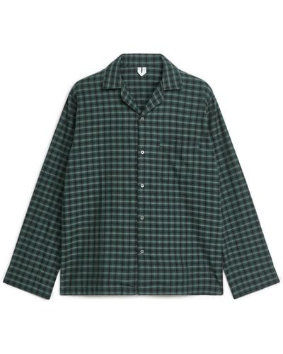 ARKET Flannel Pyjama Shirt - Green