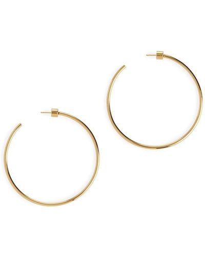 ARKET Gold-plated Hoop Earrings - White