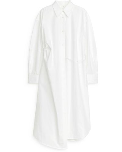 ARKET Wrap Shirt Dress - White