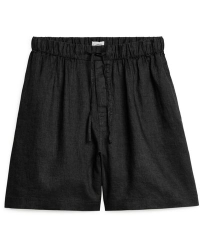 ARKET Linen Shorts - Black