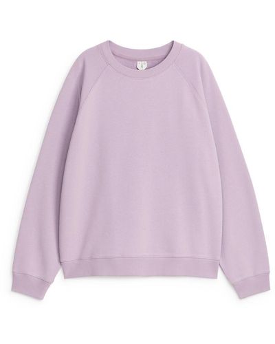 ARKET Weiches French-Terry-Sweatshirt - Lila