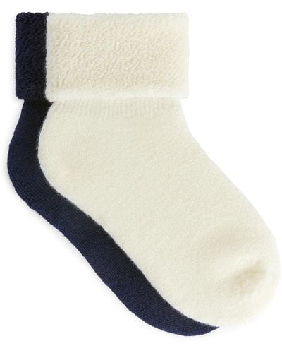 ARKET Wool Terry Socks - White