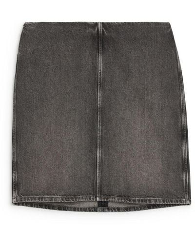 ARKET Short Denim Skirt - Grey
