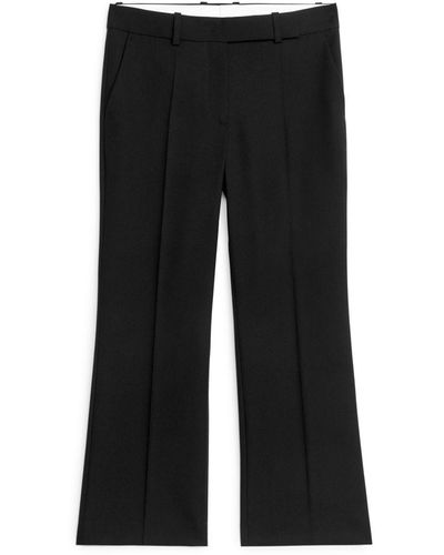 ARKET Cropped Wool Trousers - Black