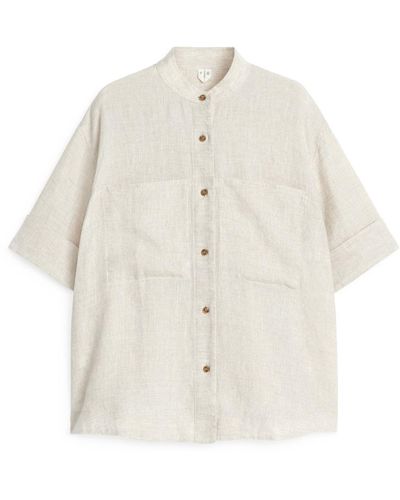 ARKET Short-sleeve Linen Shirt - White