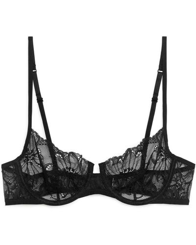 ARKET Lace Wire Bra - Black