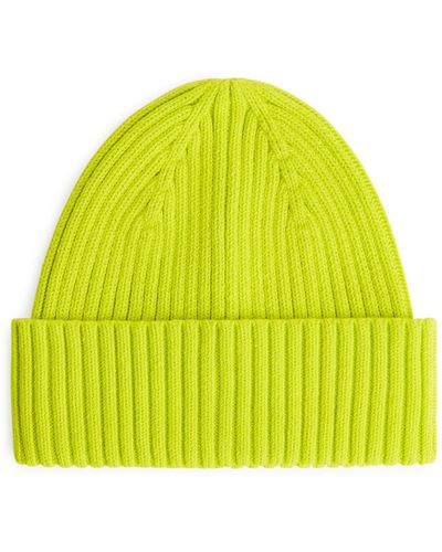ARKET Rib Knit Beanie - Yellow