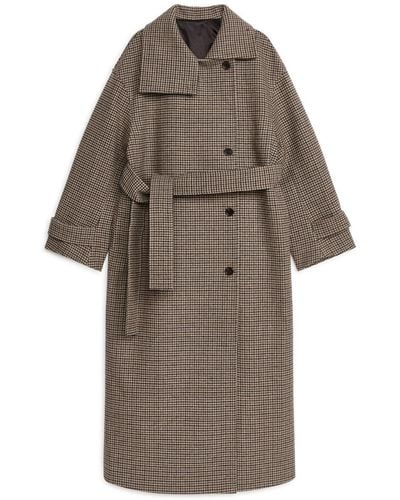 ARKET Oversized Wool Coat - Grey