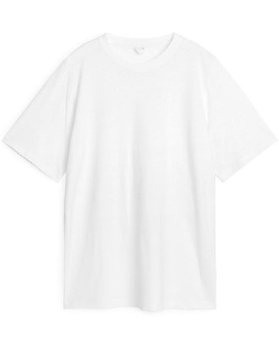 ARKET Oversized-T-Shirt Aus Leinenmischung - Weiß