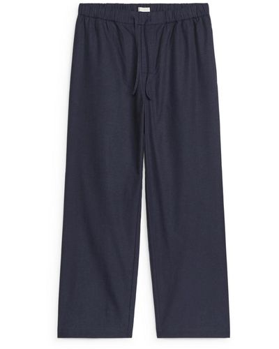 ARKET Relaxed Drawstring Trousers - Blue