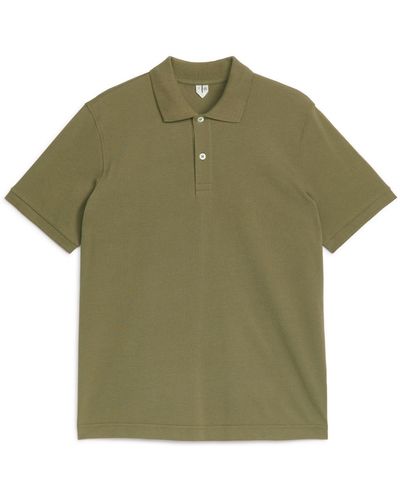 ARKET Piqué Polo Shirt - Green
