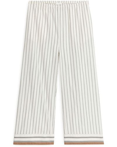 ARKET Cotton Pyjama Trousers - White