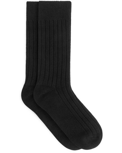 ARKET Cashmere Rib Socks - Black
