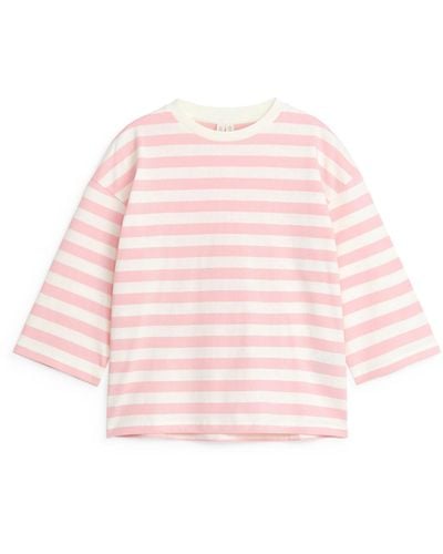ARKET Oversized Long-sleeved T-shirt - Pink