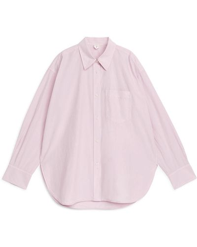 ARKET Oversized Cotton Shirt - Pink