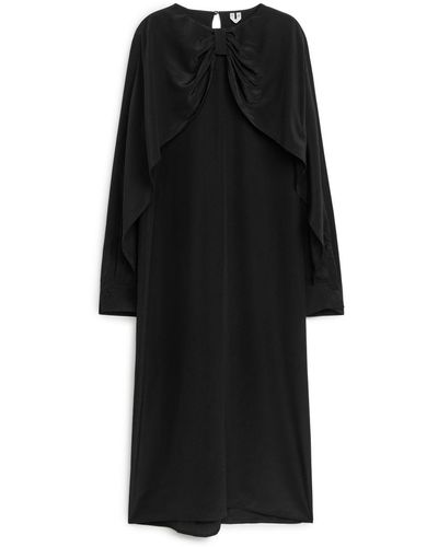 ARKET Bow-detail Silk Dress - Black