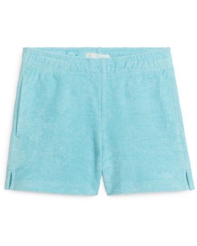 ARKET Baumwoll-Frottee-Shorts - Blau