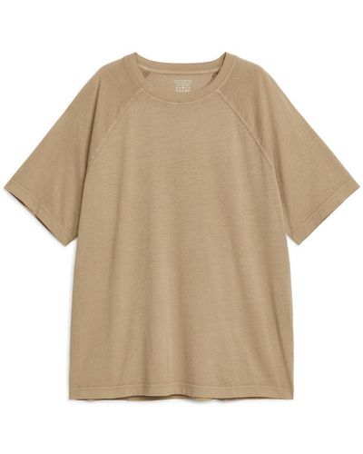 ARKET Oversize-T-Shirt Aus Baumwolle - Natur