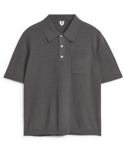 ARKET Short-sleeve Polo Shirt - Grey