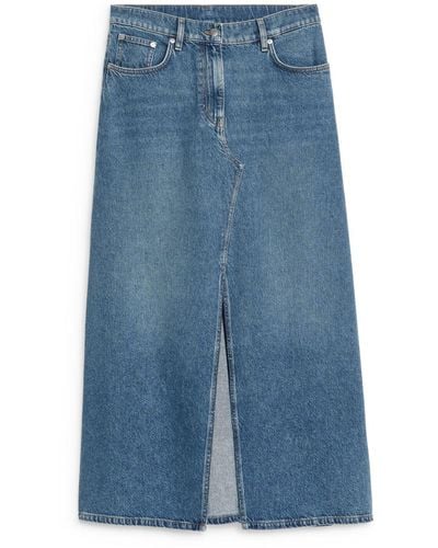 ARKET Maxi Denim Skirt - Blue