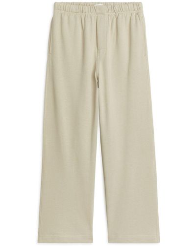 ARKET Cotton Jersey Trousers - Natural