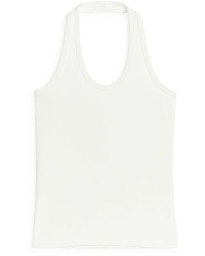 ARKET Halterneck Top - White