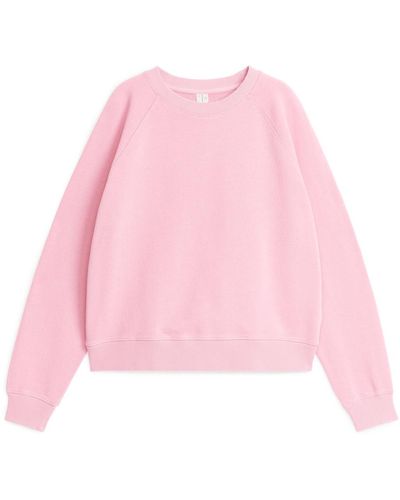 ARKET Soft French Terry Sweatshirt - Pink