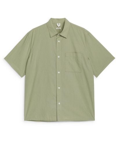 ARKET Relaxed Poplin Shirt - Green
