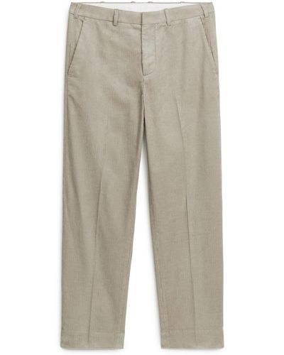 ARKET Dressed Corduroy Trousers - Grey