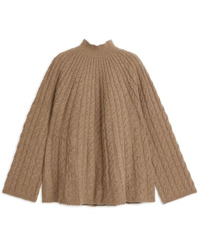 ARKET Cable-knit Wool Jumper - Brown