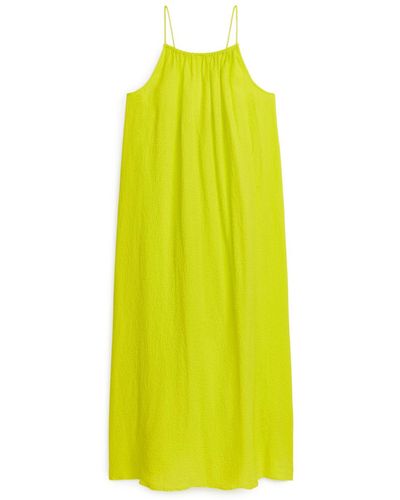 ARKET Cotton Maxi Dress - Yellow