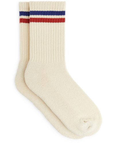 ARKET Sporty Cotton Socks - White