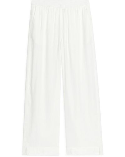 ARKET Linen-blend Trousers - White