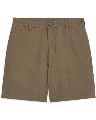 ARKET Linen-blend Shorts - Natural