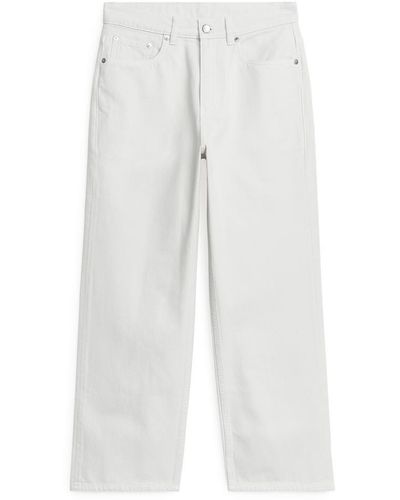 ARKET Rose Cropped Straight Jeans - Weiß