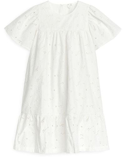 ARKET Broderie Anglaise Dress - White