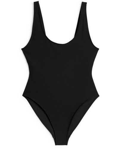 ARKET U-neck Swimsuit - Black