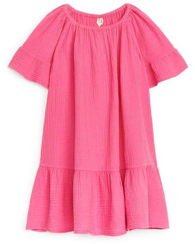 ARKET Kleid Aus Baumwollmusselin - Pink