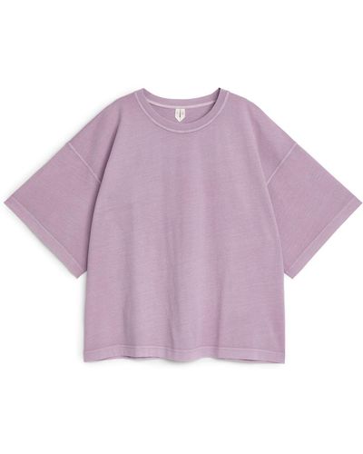ARKET Cotton T-shirt - Purple