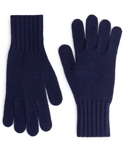 ARKET Cashmere Gloves - Blue