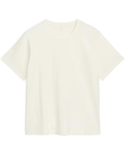 ARKET Mittelschweres T-Shirt - Weiß