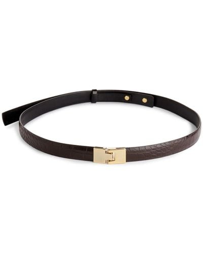 ARKET Buckle Leather Belt - Brown