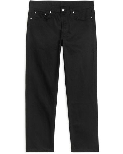 ARKET Regular Cropped Jeans - Black